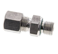 8S & M14x1.5 Stainless Steel Straight Cutting Fitting with Male Threads 630 bar FKM ISO 8434-1