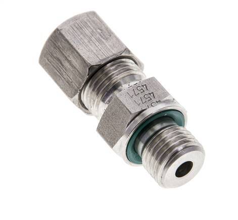 8S & M14x1.5 Stainless Steel Straight Cutting Fitting with Male Threads 630 bar FKM ISO 8434-1