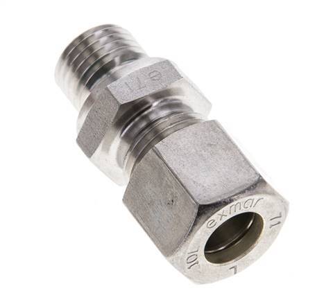 10L & M14x1.5 Stainless Steel Straight Compression Fitting with Male Threads 315 bar FKM ISO 8434-1