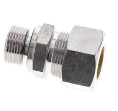 18L & M22x1.5 Stainless Steel Straight Compression Fitting with Male Threads 315 bar FKM ISO 8434-1