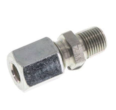 6L & R1/8'' Zink plated Steel Straight Cutting Fitting with Male Threads 315 bar ISO 8434-1 [5 Pieces]