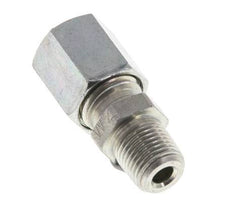 6L & R1/8'' Zink plated Steel Straight Cutting Fitting with Male Threads 315 bar ISO 8434-1 [5 Pieces]