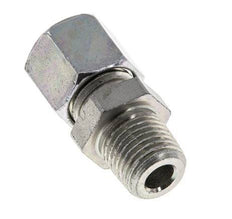 8L & R1/4'' Zink plated Steel Straight Cutting Fitting with Male Threads 315 bar ISO 8434-1 [2 Pieces]