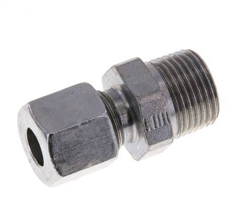 8L & R3/8'' Zink plated Steel Straight Cutting Fitting with Male Threads 315 bar ISO 8434-1