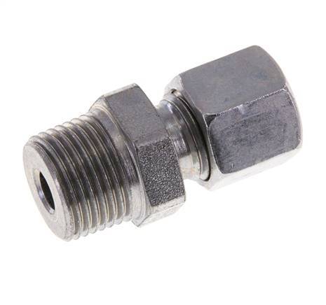 8L & R3/8'' Zink plated Steel Straight Cutting Fitting with Male Threads 315 bar ISO 8434-1
