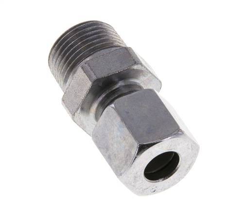8L & R3/8'' Zink plated Steel Straight Cutting Fitting with Male Threads 315 bar ISO 8434-1