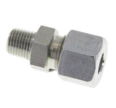 10S y R1/4'' Racor de corte recto de acero galvanizado con rosca macho 630 bar ISO 8434-1