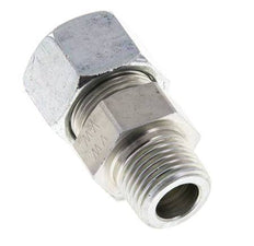 Racor de corte recto de acero galvanizado 16S y R1/2'' con rosca macho 400 bar ISO 8434-1