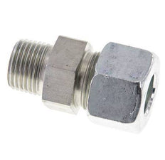 Racor de corte recto de acero galvanizado 16S y R1/2'' con rosca macho 400 bar ISO 8434-1