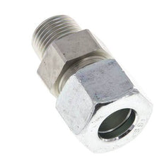 Racor de corte recto de acero galvanizado 16S y R1/2'' con rosca macho 400 bar ISO 8434-1