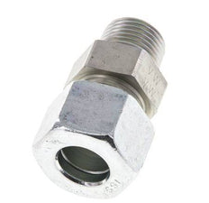 Racor de corte recto de acero galvanizado 16S y R1/2'' con rosca macho 400 bar ISO 8434-1