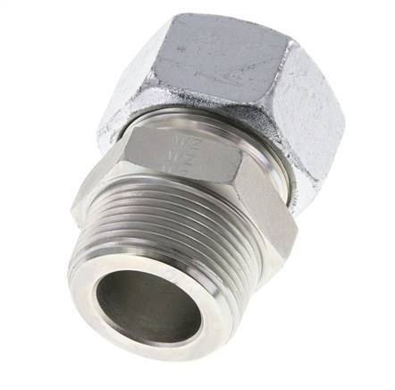 30S y R1-1/4'' Racor de corte recto de acero galvanizado con rosca macho 400 bar ISO 8434-1