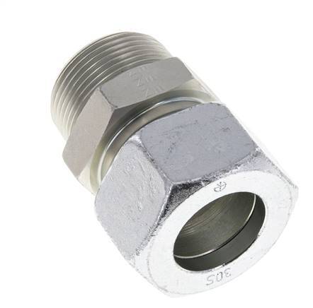 30S y R1-1/4'' Racor de corte recto de acero galvanizado con rosca macho 400 bar ISO 8434-1