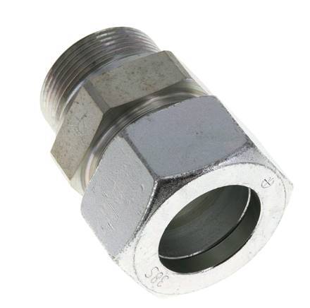 38S y R1-1/2'' Racor de corte recto de acero galvanizado con rosca macho 315 bar ISO 8434-1