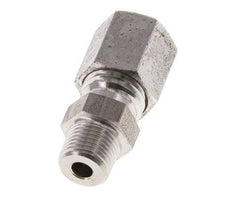 Racor de corte recto de acero inoxidable 6L y R1/8'' con rosca macho 315 bar ISO 8434-1