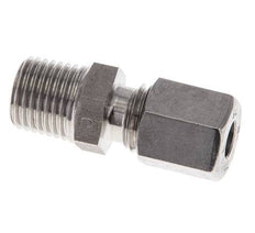 Racor de corte recto de acero inoxidable 6L y R1/4'' con rosca macho 315 bar ISO 8434-1