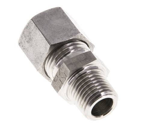 10L & R1/4'' Stainless Steel Straight Cutting Fitting with Male Threads 315 bar ISO 8434-1