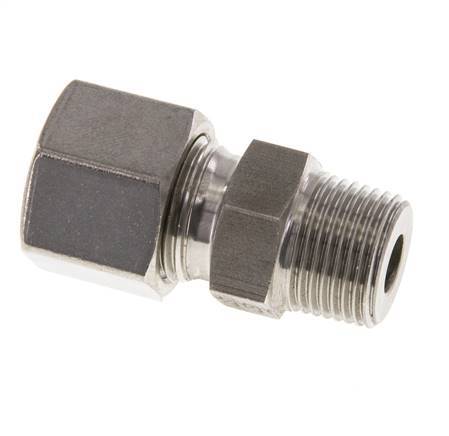 10L & R3/8'' Stainless Steel Straight Cutting Fitting with Male Threads 630 bar ISO 8434-1