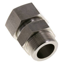 Racor de corte recto de acero inoxidable 38L y R1-1/2'' con rosca macho 315 bar ISO 8434-1