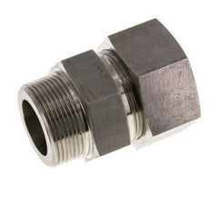 Racor de corte recto de acero inoxidable 38L y R1-1/2'' con rosca macho 315 bar ISO 8434-1