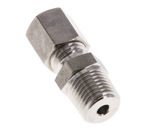 6L & R1/4'' Stainless Steel Straight Compression Fitting with Male Threads 315 bar ISO 8434-1