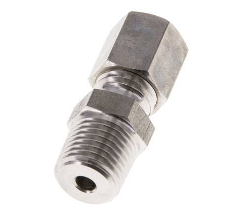 6L & R1/4'' Stainless Steel Straight Compression Fitting with Male Threads 315 bar ISO 8434-1