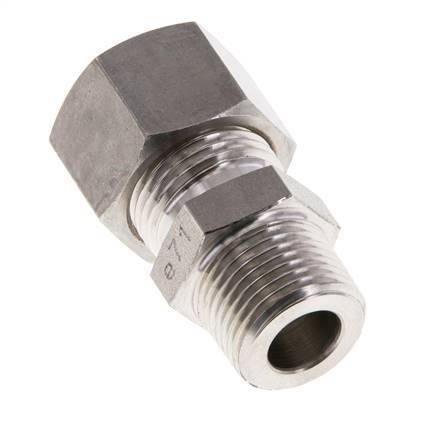 12L & R3/8'' Stainless Steel Straight Compression Fitting with Male Threads 315 bar ISO 8434-1