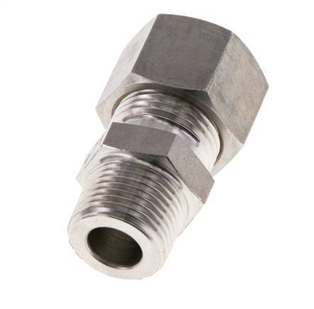12L & R3/8'' Stainless Steel Straight Compression Fitting with Male Threads 315 bar ISO 8434-1