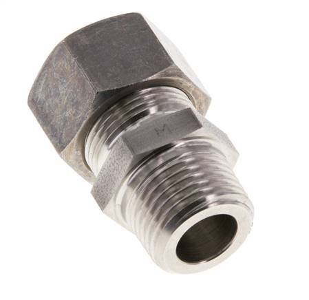 15L & R1/2'' Stainless Steel Straight Compression Fitting with Male Threads 315 bar ISO 8434-1