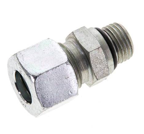 12L y UNF 9/16''-18 Racor de corte recto de acero galvanizado con rosca macho 315 bar ISO 8434-1