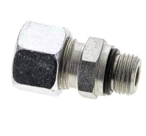 12L y UNF 9/16''-18 Racor de corte recto de acero galvanizado con rosca macho 315 bar ISO 8434-1