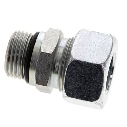 18L & UNF 7/8''-14 Racor recto de acero zincado con rosca macho 315 bar ISO 8434-1