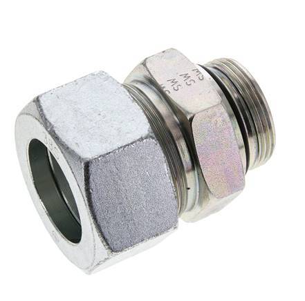 38S y UN 1-5/8''-12 Racor de corte recto de acero galvanizado con rosca macho 315 bar ISO 8434-1