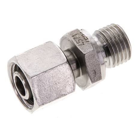 10L & M14x1.5 Stainless Steel Straight Swivel with Male Threads 315 bar FKM Adjustable ISO 8434-1
