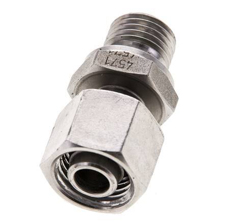 10L & M14x1.5 Stainless Steel Straight Swivel with Male Threads 315 bar FKM Adjustable ISO 8434-1
