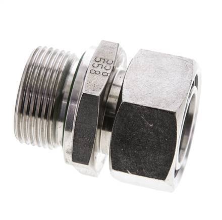 28L & M33x2 Stainless Steel Straight Swivel with Male Threads 160 bar FKM Adjustable ISO 8434-1