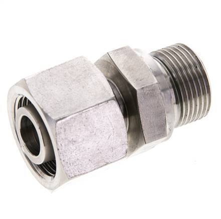 16S & M22x1.5 Stainless Steel Straight Swivel with Male Threads 400 bar FKM Adjustable ISO 8434-1