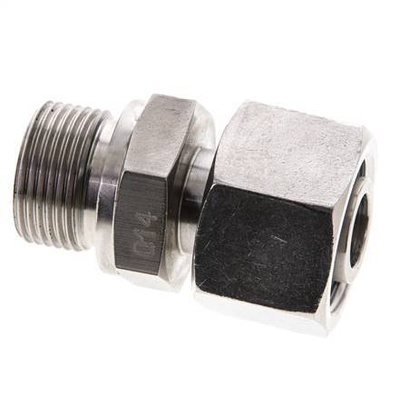 16S & M22x1.5 Stainless Steel Straight Swivel with Male Threads 400 bar FKM Adjustable ISO 8434-1