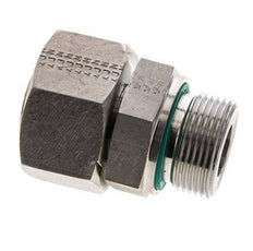 25S & M33x2 Stainless Steel Straight Swivel with Male Threads 400 bar FKM Adjustable ISO 8434-1