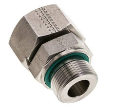 25S & M33x2 Stainless Steel Straight Swivel with Male Threads 400 bar FKM Adjustable ISO 8434-1