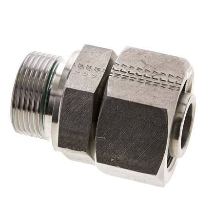 25S & M33x2 Stainless Steel Straight Swivel with Male Threads 400 bar FKM Adjustable ISO 8434-1