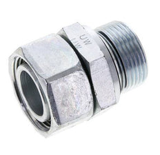 28L y M33x2 Acero Zincado Giratorio Recto con Rosca Macho 160 bar Junta tórica de NBR Cono de Sellado Ajustable ISO 8434-1