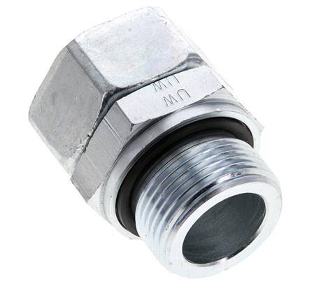 28L y M33x2 Acero Zincado Giratorio Recto con Rosca Macho 160 bar Junta tórica de NBR Cono de Sellado Ajustable ISO 8434-1
