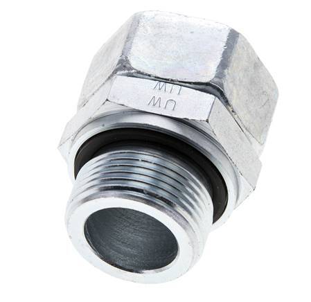 28L y M33x2 Acero Zincado Giratorio Recto con Rosca Macho 160 bar Junta tórica de NBR Cono de Sellado Ajustable ISO 8434-1