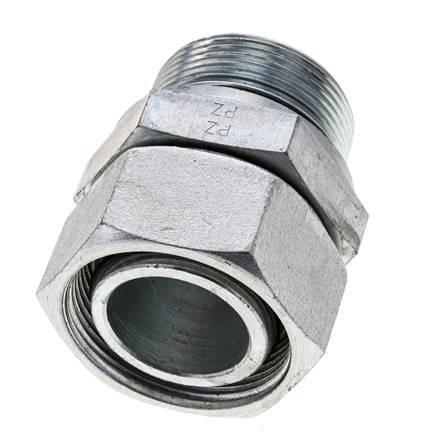 35L y M42x2 Acero Zincado Giratorio Recto con Rosca Macho 160 bar Junta tórica de NBR Cono de Sellado Ajustable ISO 8434-1