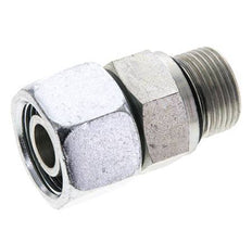 16S y M22x1,5 Acero zincado Rótula recta con rosca macho 400 bar Junta tórica de NBR Cono de estanqueidad Ajustable ISO 8434-1