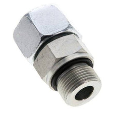 16S y M22x1,5 Acero zincado Rótula recta con rosca macho 400 bar Junta tórica de NBR Cono de estanqueidad Ajustable ISO 8434-1