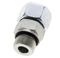 16S y M22x1,5 Acero zincado Rótula recta con rosca macho 400 bar Junta tórica de NBR Cono de estanqueidad Ajustable ISO 8434-1