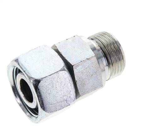20S y M27x2 Acero Zincado Giratorio Recto con Rosca Macho 400 bar Junta tórica de NBR Cono de Sellado Ajustable ISO 8434-1