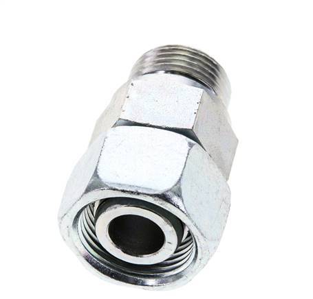 20S y M27x2 Acero Zincado Giratorio Recto con Rosca Macho 400 bar Junta tórica de NBR Cono de Sellado Ajustable ISO 8434-1